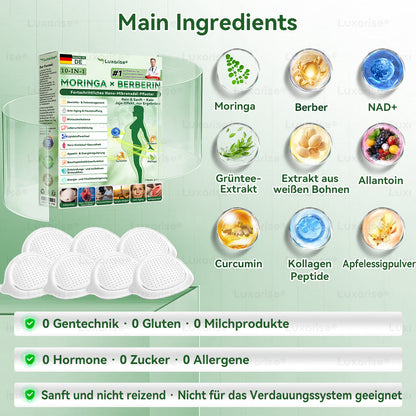 ✅👩‍🔬Einmal täglich, sichtbare Veränderungen in 7 Tagen Luxarise® Moringa · Berberin 10-in-1 fortschrittliches Nano-Mikronadel-Pflaster  Übergewicht, Diabetes, Schlafapnoe und Gelenkprobleme